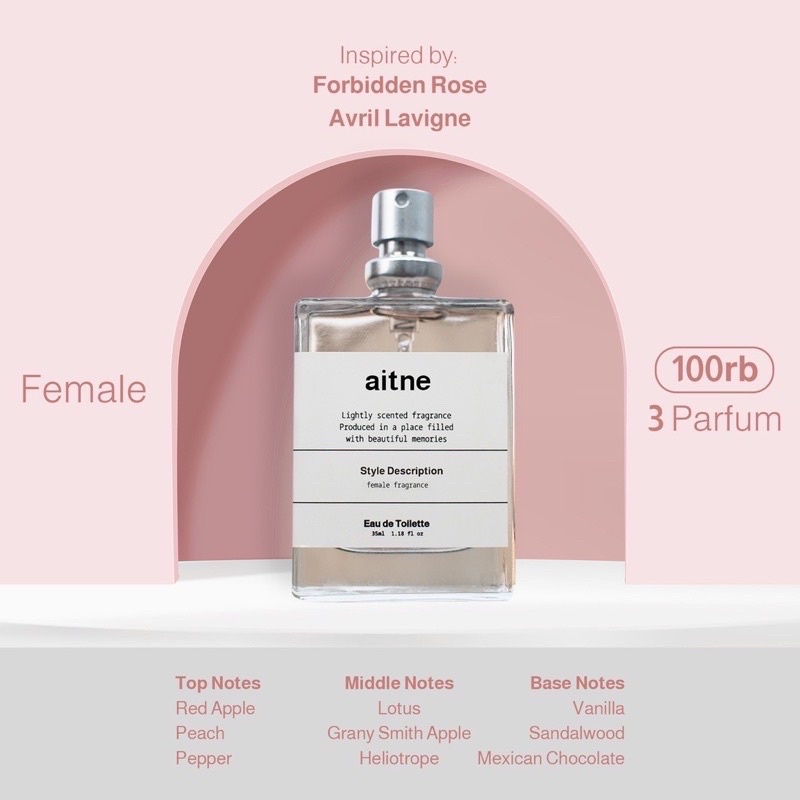 Bjorka AITNE Parfum Wanita Tahan Lama Murah Inspired Perfume Lokal Terlaris