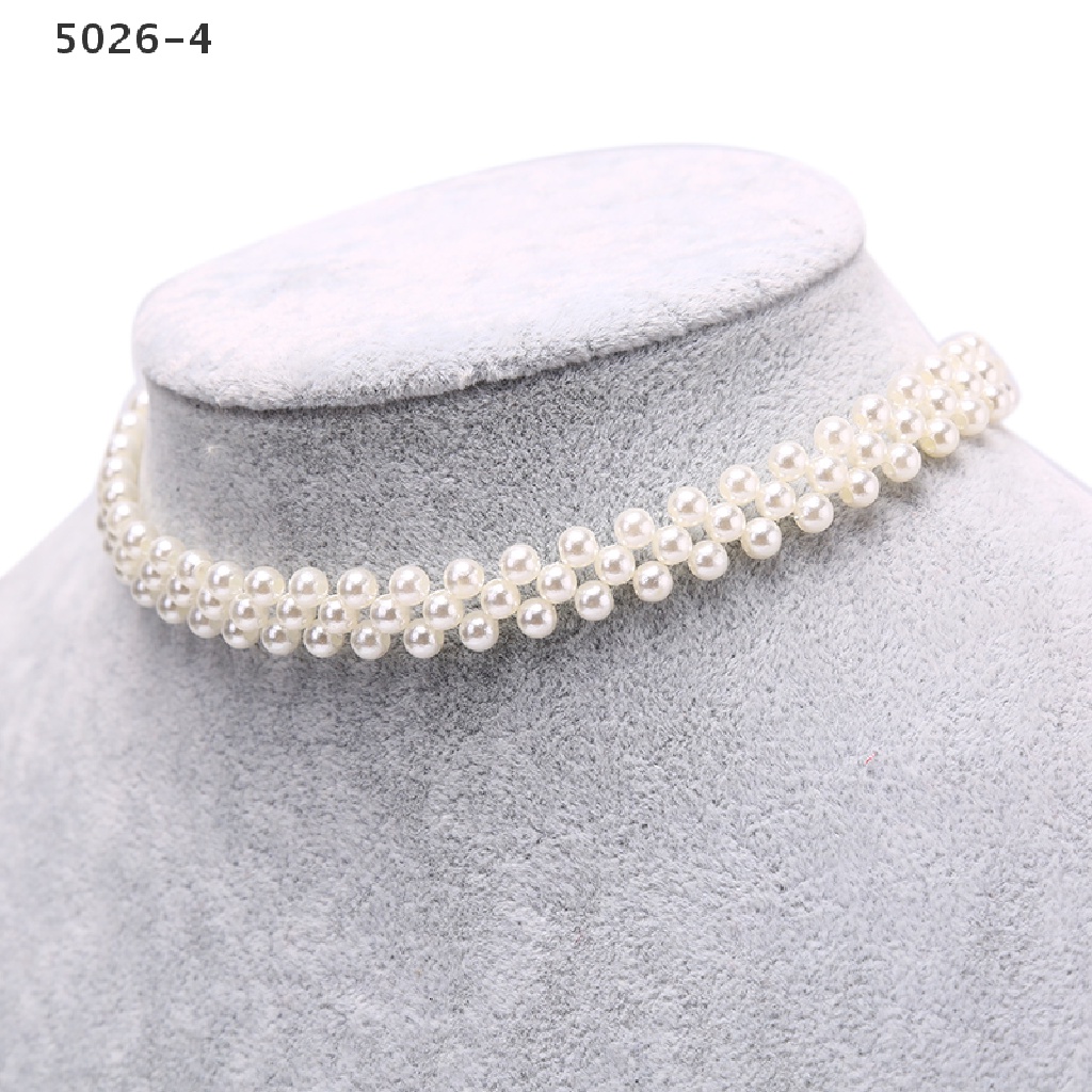 5026-4 Kalung Choker Mutiara Imitasi Gaya Etnik Bohemia Untuk Wanita