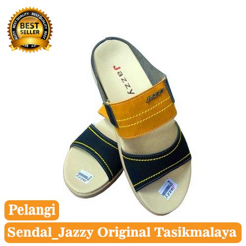 SANDAL SLIP WANITA KULIT PU SLIP ON MURAH|| SENDAL JAZZY PELANGI