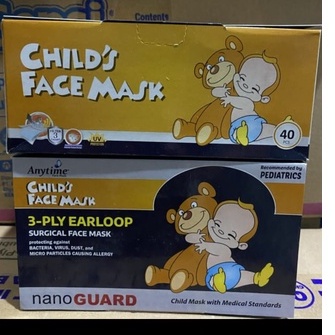 Masker Anytime Kids Earloop Isi 40