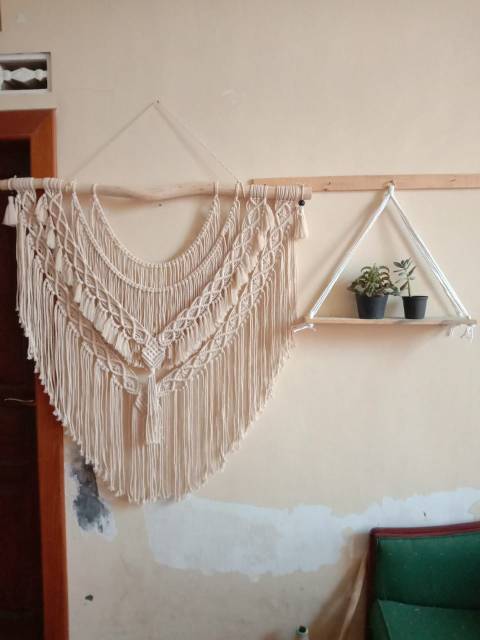 READY STOK) macrame hiasan dinding besar / macrame wall hanging/ Dekorasi rumah