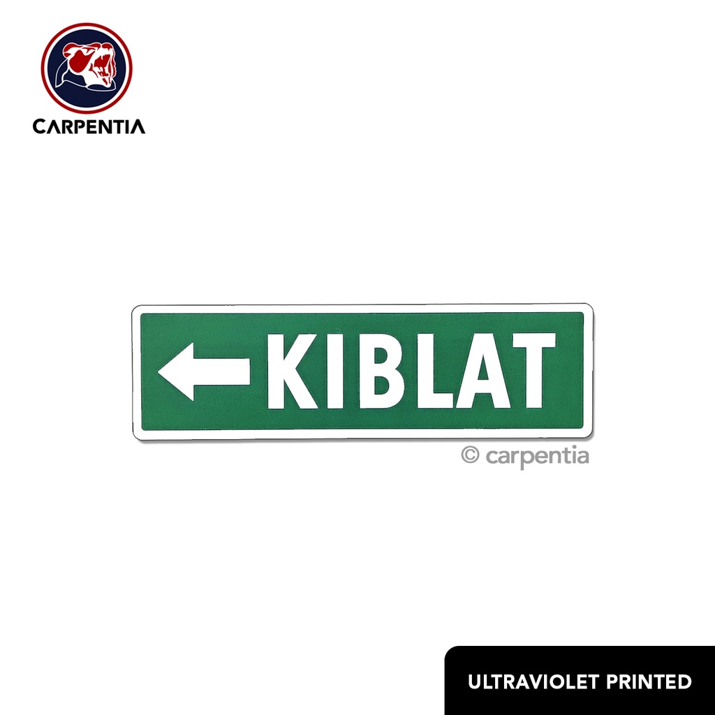 

Carpentia Acrylic Sign KIBLAT / Label Dinding Akrilik 24x7 cm / A - Hijau