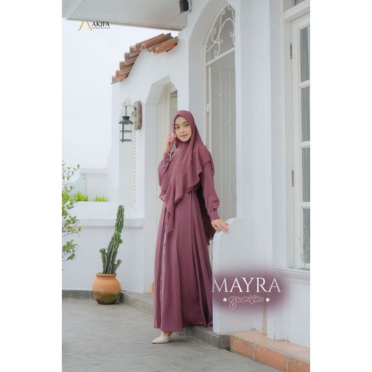 gamis mayra by akifa guava set khimar