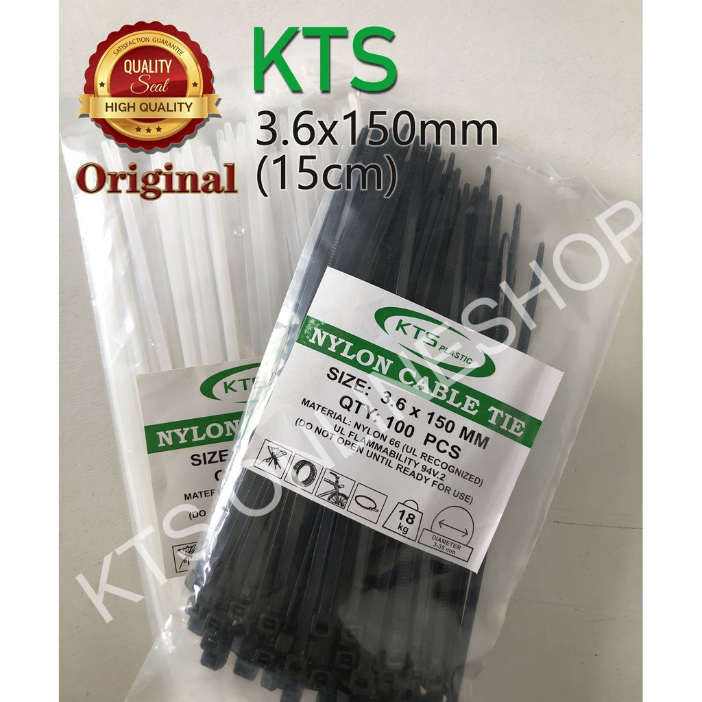 

Kabel ties 3.6x150mm Warna PUTIH/HITAM 1PACK Isi 100PCS