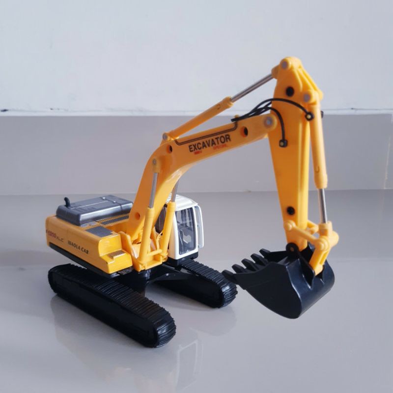 Diecast Truck Excavator Alloy Miniatur Truk Beko Kontruksi Alat Berat