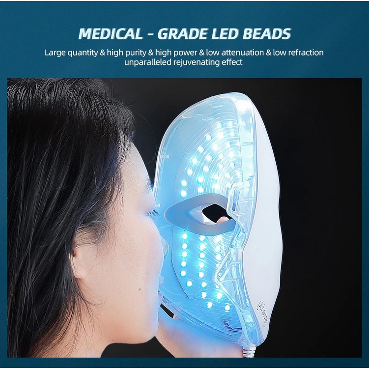 Masker Wajah LED Phototeraphy Facial Beauty Mask - AL07 - White