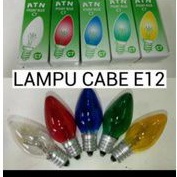bohlam lampu tidur/bohlam lampu cabe warna warni e12