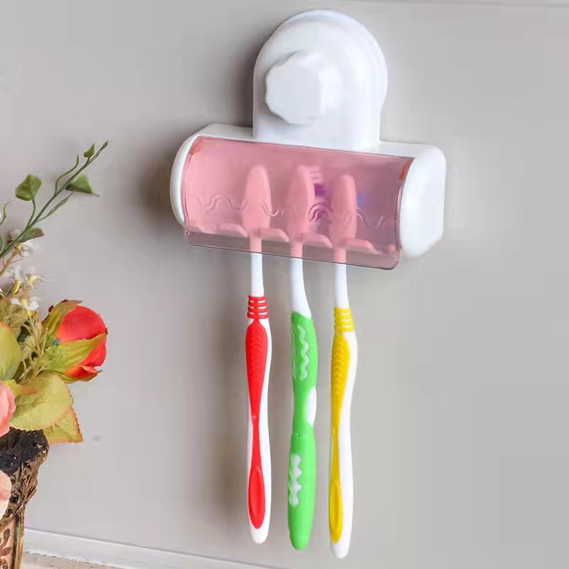 rak tempat gantungan sikat gigi Toothbrush holder dengan penutup NJ49