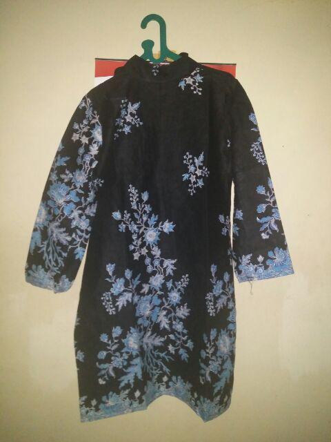 Terlaris Serut Genes Jelita Tunic Navbor Yelbor Whitbor Creambor Tunik Batik Modern Hrb030 Dolbi Dob