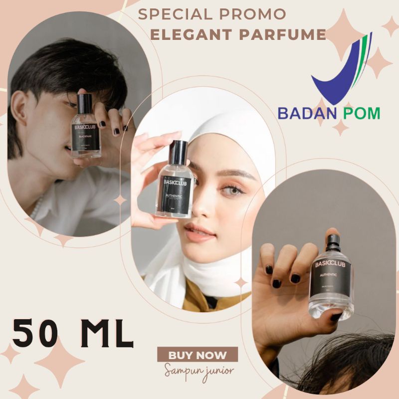 Parfum spray BPOM Original Sage Dan warm woody EDT Geamoore Basicclub 50 ml wangi asli 100% Black Fa