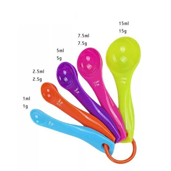 SENDOK TAKAR SET KECIL 5 IN 1 MEASURING SPOON SENDOK BUMBU DAPUR KUE