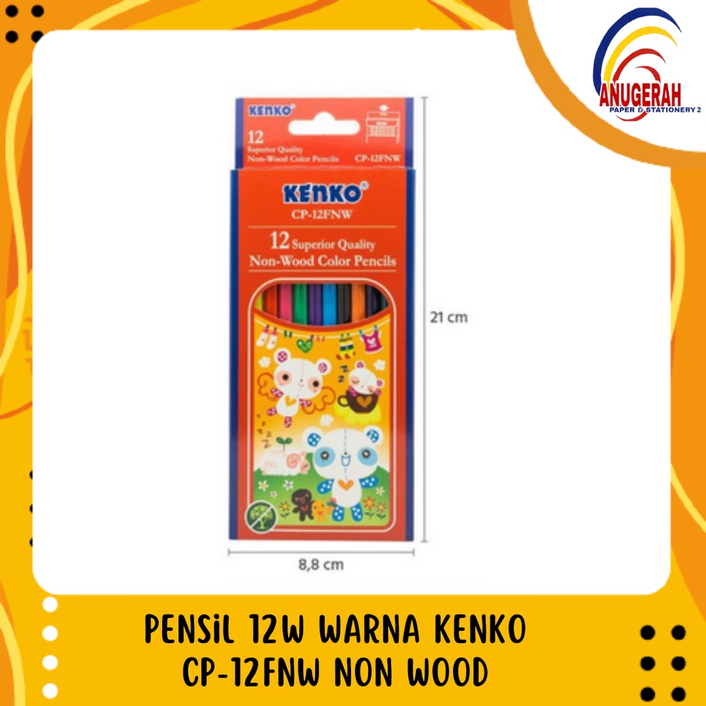 

Pensil Warna Kenko CP-12FNW Non Wood 12 Warna (PCS)