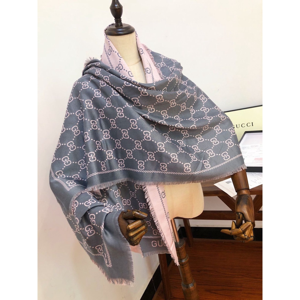 LX4015 SELENDANG WANITA PREMIUM SCARF / SYAL G*UCC*I BRANDED FULL SET FREE PAPERBAG + BOX + FAKEBILL IMPORT QUALITY KUALITAS PLATINUM-1