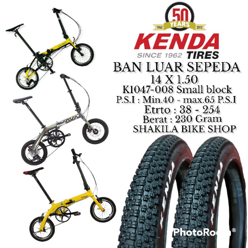 Ban luar sepeda 14 x 1.50 kenda small block
