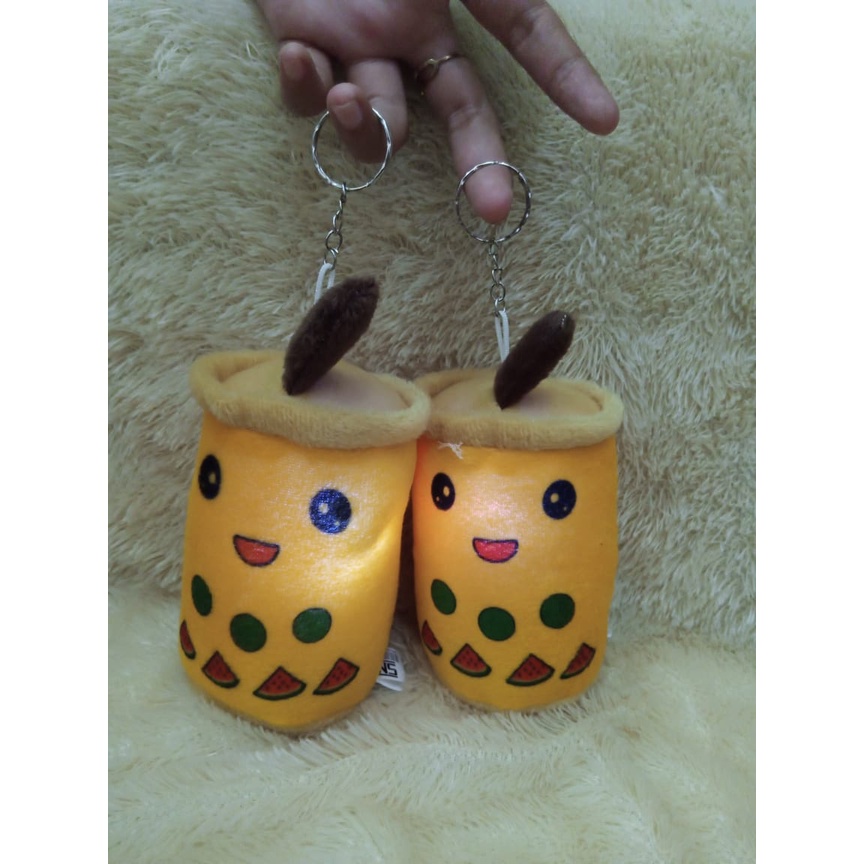 COD BAYAR DI TEMPAT  MINI LED BOBA IMUT - GANTUNGAN KUNCI MOTOR UNIK - GANCI BENTUK BONEKA BOBA - BE