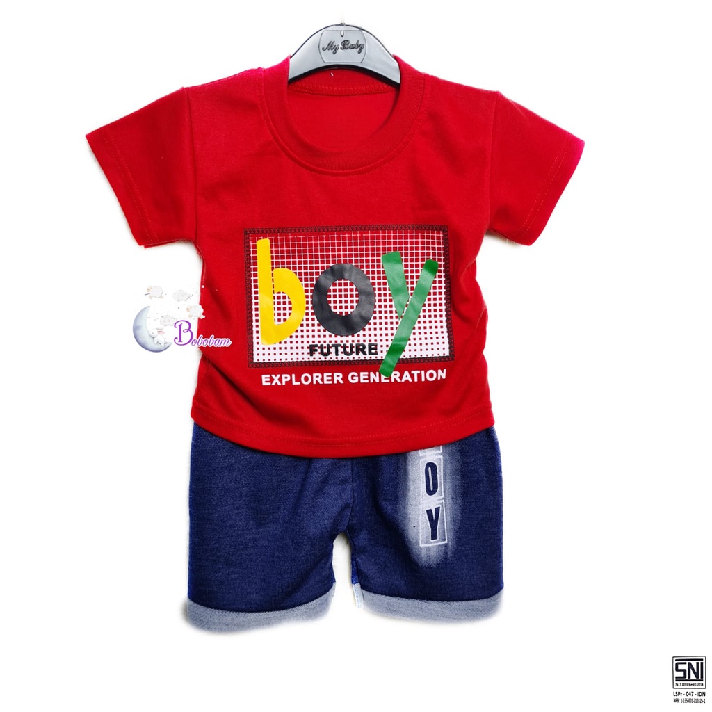 BOBOBAM BAJU BAYI LAKI LAKI  SETELAN ANAK COWO LUCU STELAN COWOK  6 12 BULAN  KEREN TRENDY KEKINIAN BOY FUTURE