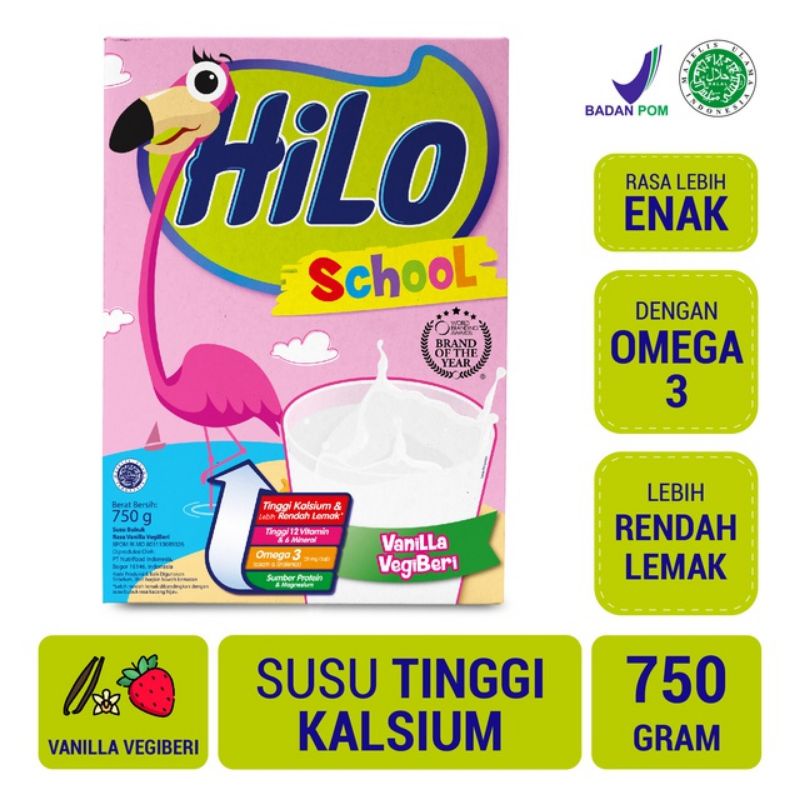 

HiLo School Vanilla Vegiberi 750 gram - Susu Tinggi Kalsium Rendah