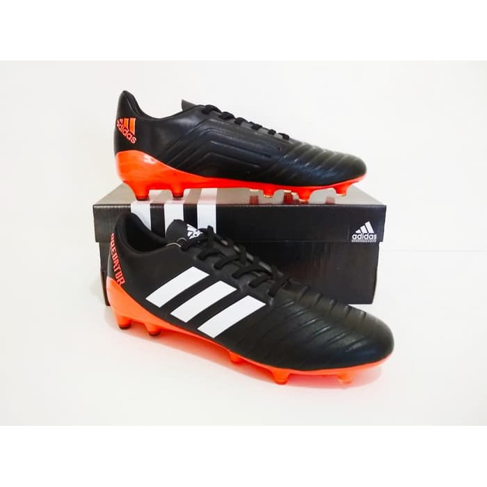 SEPATU BOLA Adidas Predator 18 FG Grade Import  Black Orange