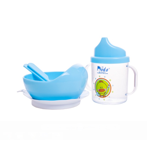 Bowl Set Cup Mangkuk bayi + Cangkir Anti tumpah Bonus Sendok Garpu Mangkok Makan Bayi BPA Free