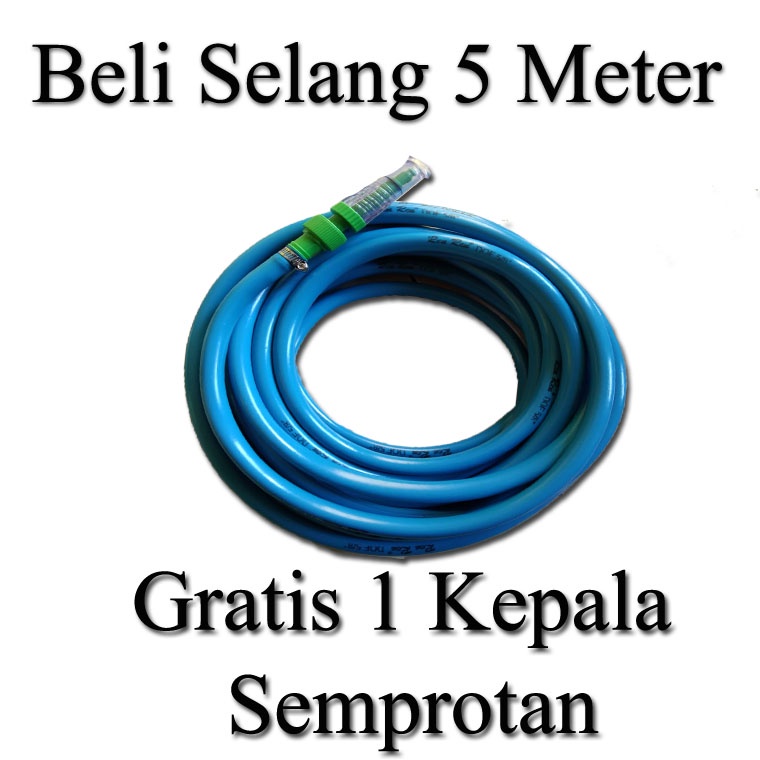 SELANG AIR ELASTIS DOP + SEMPROTAN AIR LURUS PLASTIK