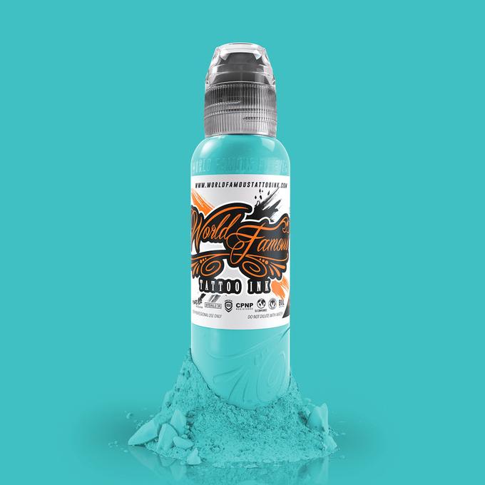 1oz Barrier Reef Blue World Famous Tattoo Ink Original - Tinta 30ml