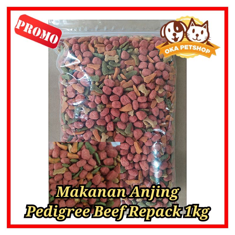 makanan anjing pedigree beef 1kg / pedigree beef / pedigree