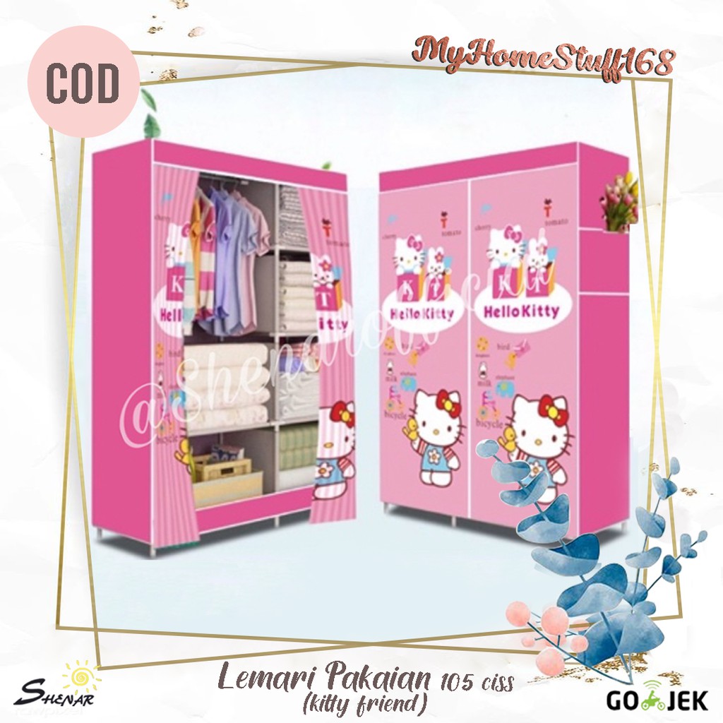 Lemari Baju/Lemari Pakaian/Lemari Portable/Lemari Bayi Multifungsi Karakter 3D(105 CISS ), SHENAR