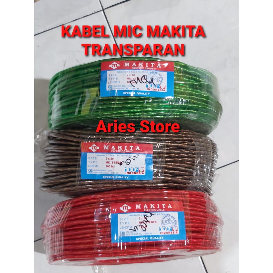 KABEL MIC MAKITA STEREO TRANSPARAN 1 ROLL