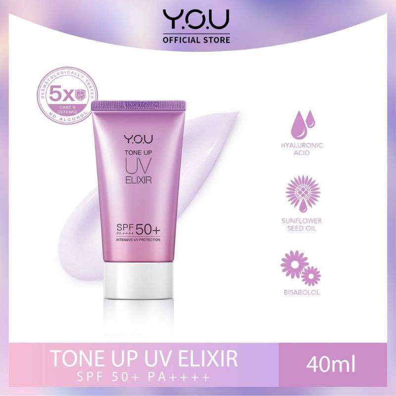 Y.O.U SUNSCREEN SUN SCREEN TONE UP UV ELIXIR SPF 50+ PA++++