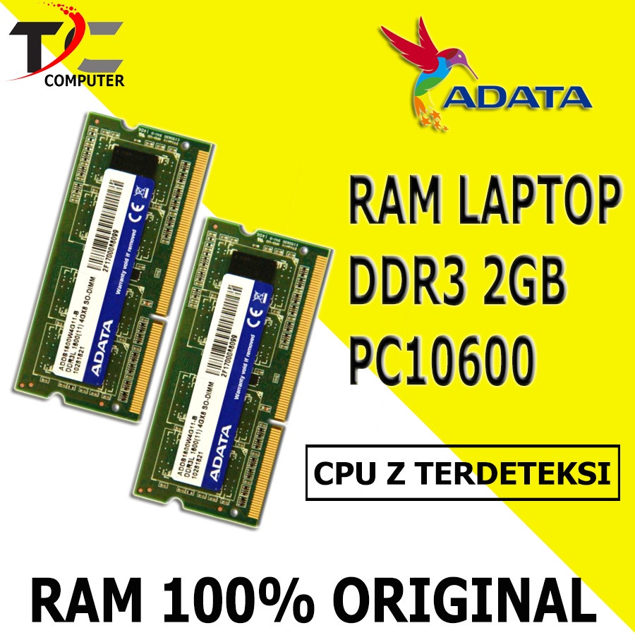 MEMORY RAM SODIMM LAPTOP DDR3 2GB PC 10600 MERK CAMPUR