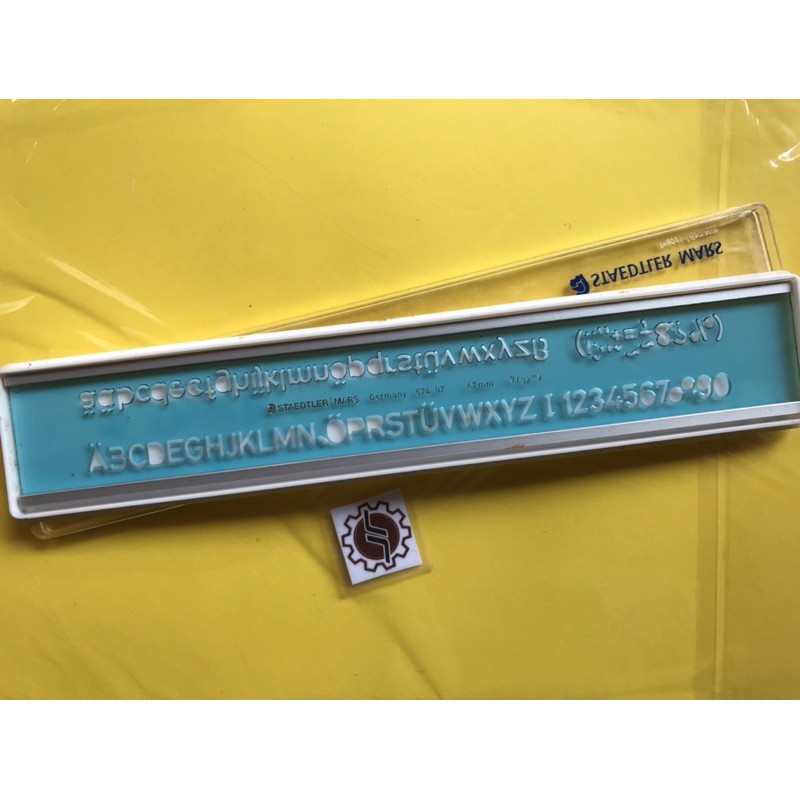 Penggaris huruf, sablon huruf, mall huruf Staedtler