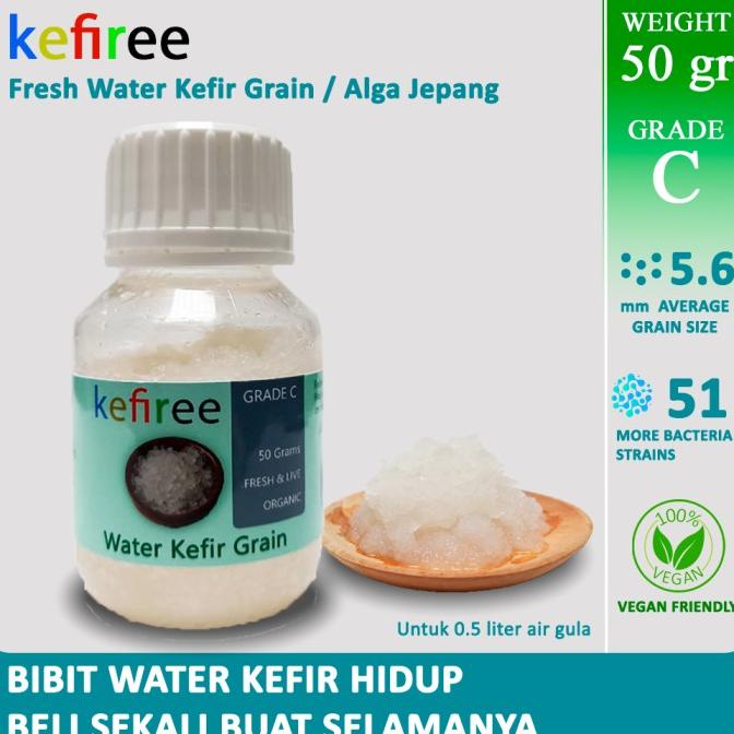 

(BISA COD) BIBIT WATER KEFIR HIDUP/WATER KEFIR GRAIN (FRESH) - KEFIREE (5O Gr) GRATIS ONGKIR Kode 722
