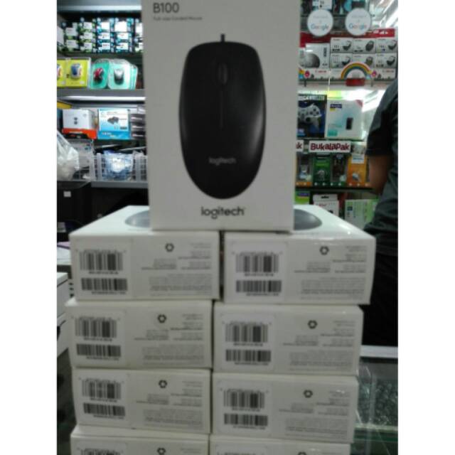 Mouse logitech B100 USB asli original GARANSI RESMI 3 Tahun-1