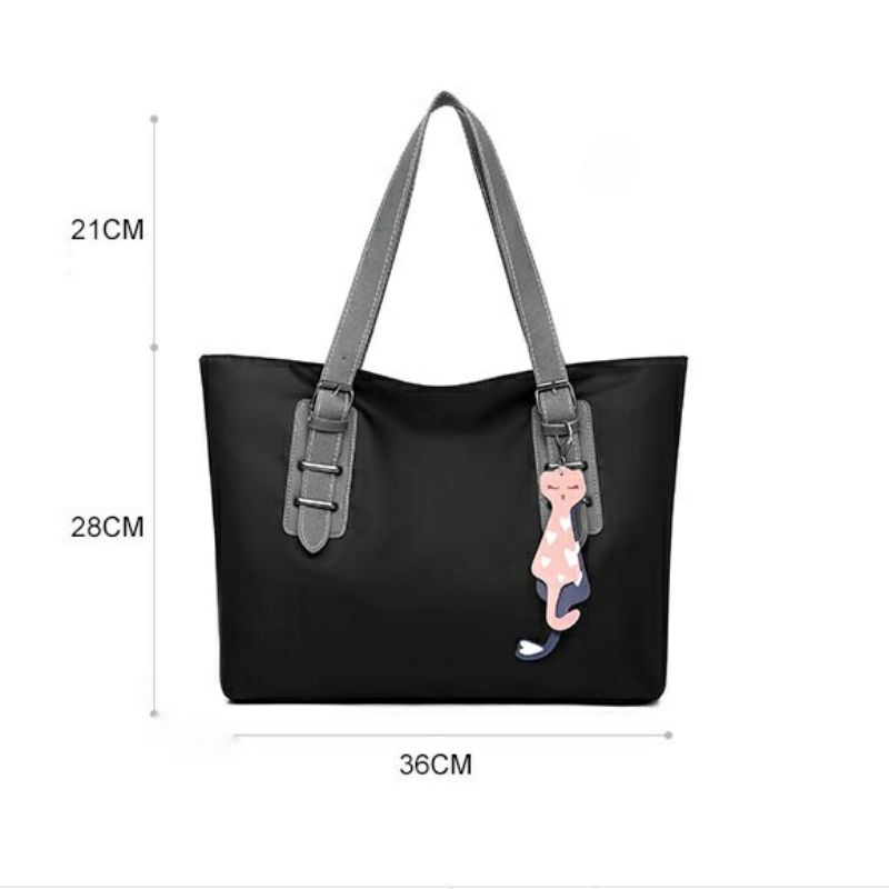 Tas Wanita Cartoon Charm Tote Bag Parasut Simple Casual Style TW207