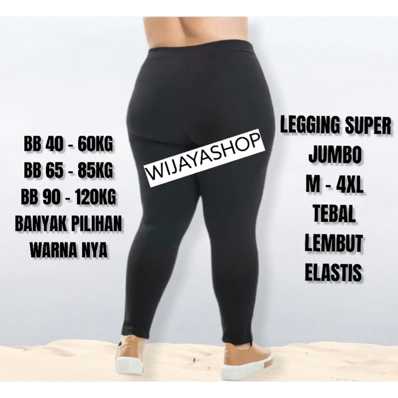 Legging Super Jumbo Bigsize Wanita Panjang Premium Spandex BB 40 - 120kg