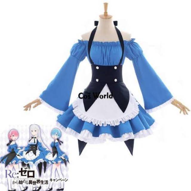 REM RAM EMILIA costume cosplay lawson maid ( MAKER )
