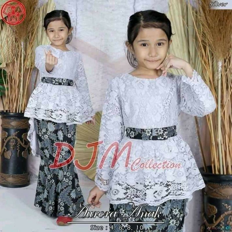 Setelan kebaya pinguin anak / kebaya aurora anak / kebaya kartini