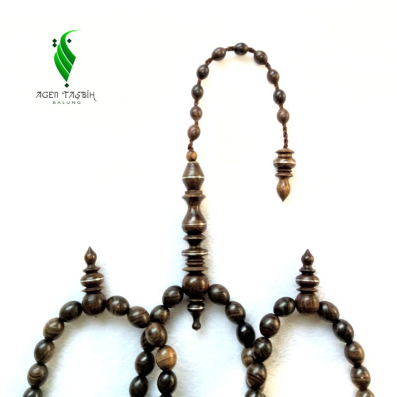 Tasbih Kayu Kalimasada Motif OVAL Super Size 10mm x 12mm ORIGINAL!!