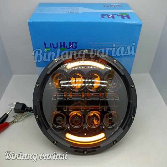 Lampu Daymaker 7inch Led 16mata Hi Low - Headlamp Daymaker Motor Mobil