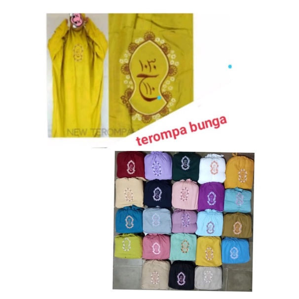 mukena hadramaut terompah bunga