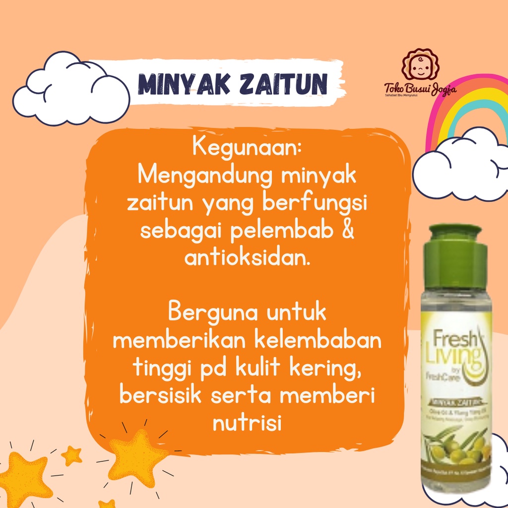 Fresh Living by FreshCare Fresh Care Essensial essential oil Minyak Zaitun Olive Oliv Oil Diffuse Diffuser Peppermint Lavender EucalyptusPure 100% Ylang Ylang Oil