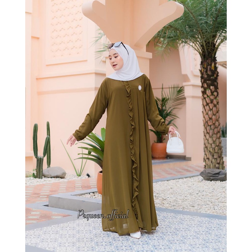 DRESS KONDANGAN - ASMIRANDA MAXY DRESS FREE BROSS - DRESS GAMIS CERUTY COCOK UNTUK ACARA KONDANGAN