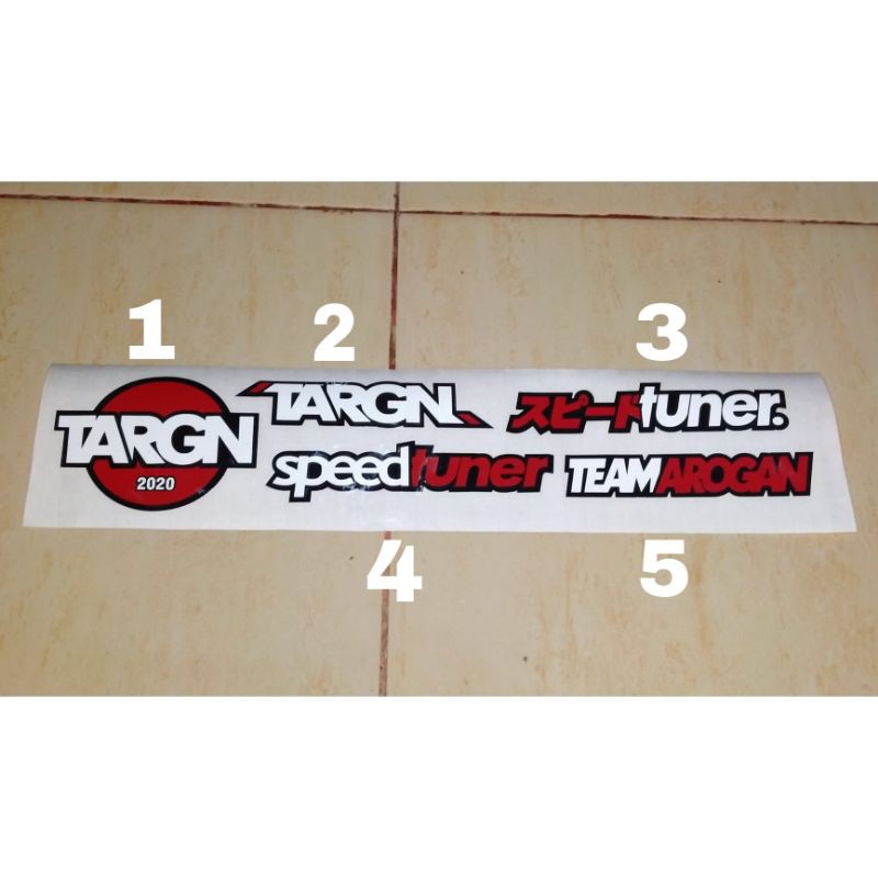 STIKER CUTTING TARGN, SPEEDTUNER, TEAM AROGAN