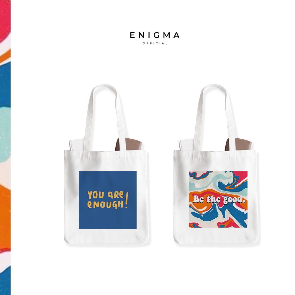 TERBARU TOTEBAG KANVAS AESTHETICS ORIGINAL ENIGMA OFFICIAL TOTEBAG WANITA TAS TOTE BAG