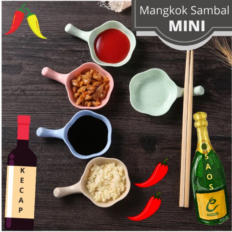 Tempat Sambal Saos Kecap Mini Bentuk Bunga Bahan Semi Melamin