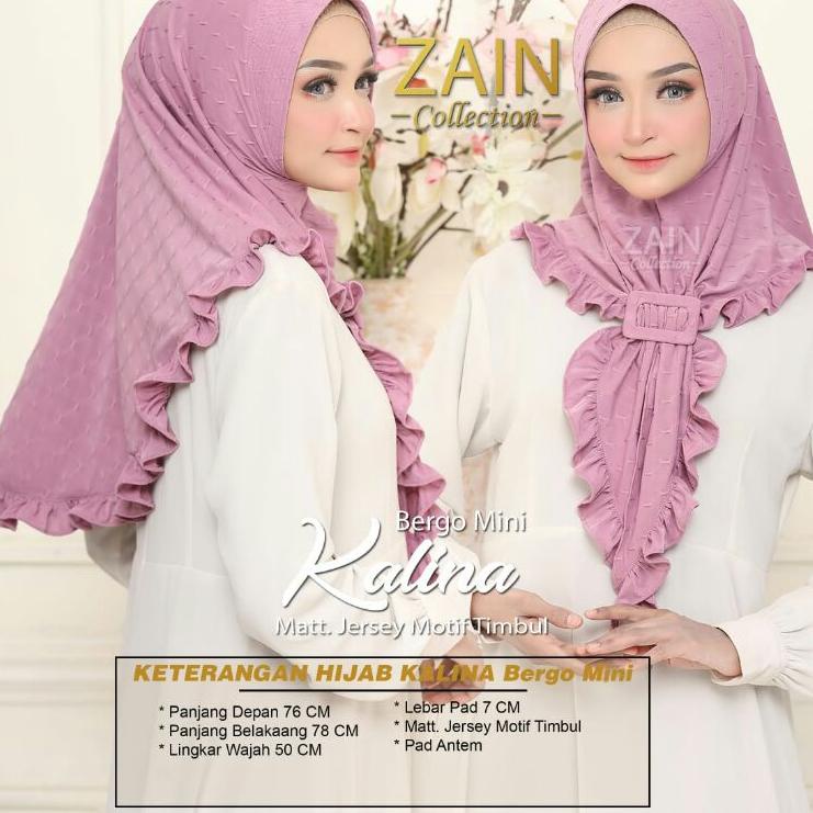 {Rwa31au22ᴵ} Jilbab Bergo Instan Simpel Kalina Gesper Strada Ori Zain