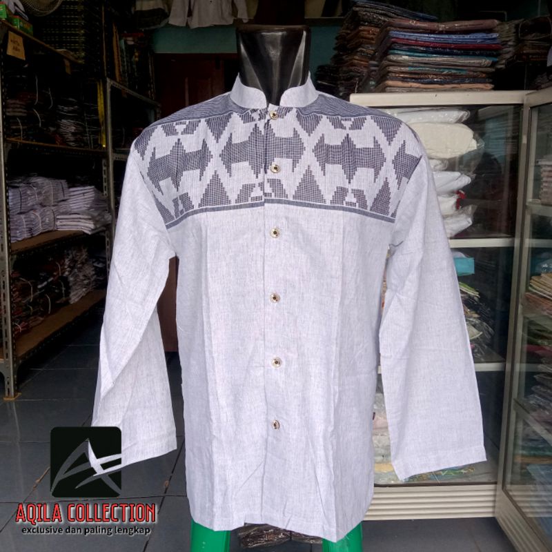 KD17L Koko Dewasa Lengan Panjang Katun Songket