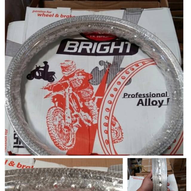 VELG TK RACING BRIGHT /SILVER/ UKURAN 17 x 140/160/185/215/250