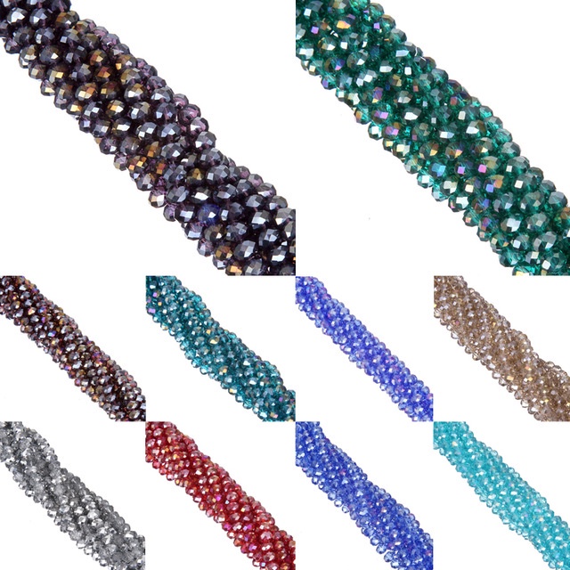 8mm 70PCS Fashion Charms Crystal Glass Loose Beads DIY Jewelry Accessories for Necklace Bracelet Making