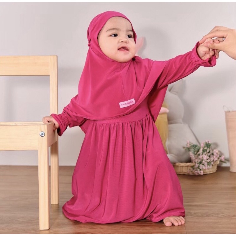 GAMIS HANA  GAMIS ANAK SET HIJAB BERGO
